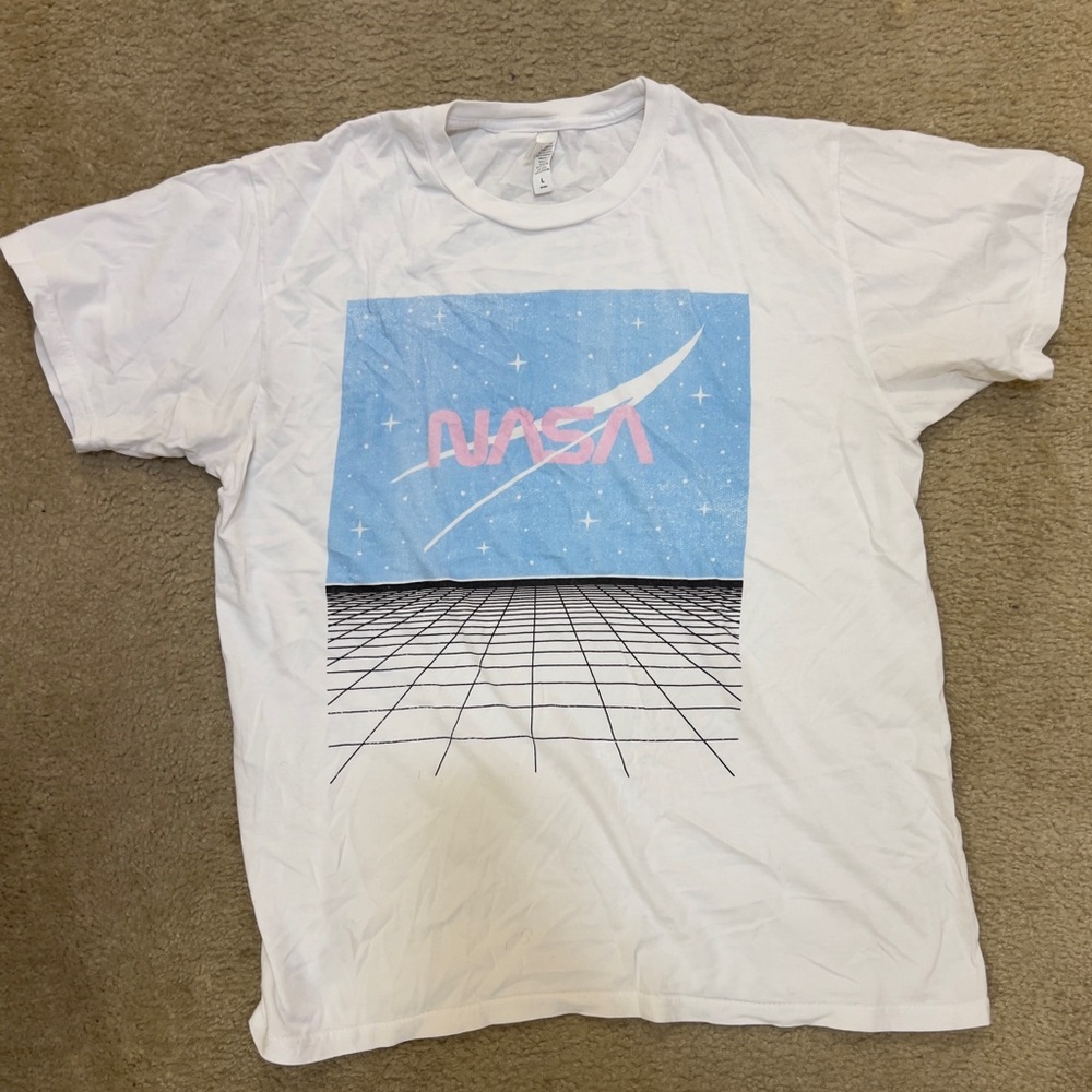 White NASA Graphic T-Shirt